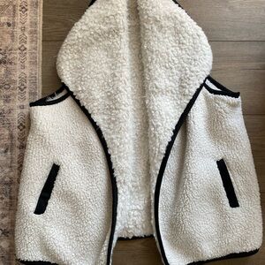 Fluffy White Vest